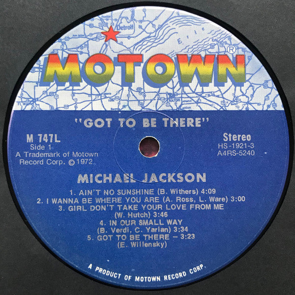 Michael Jackson : Got To Be There (LP, Album, Ind)