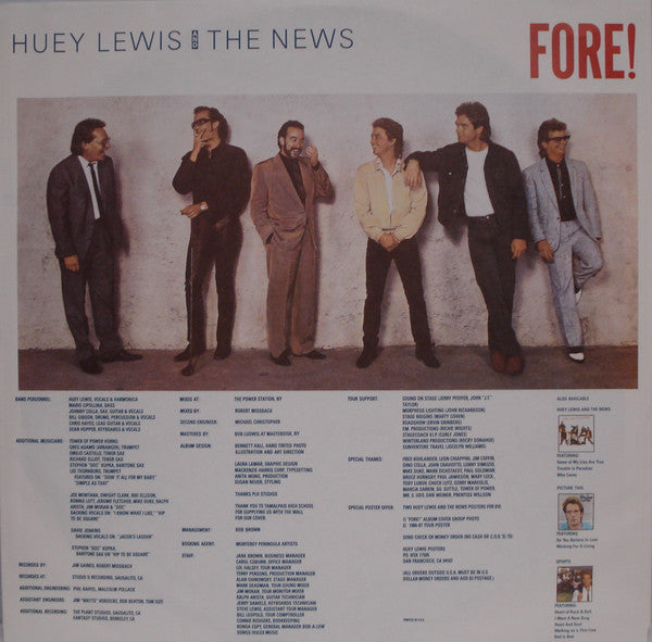Huey Lewis And The News* : Fore! (LP, Album, Club, RCA)