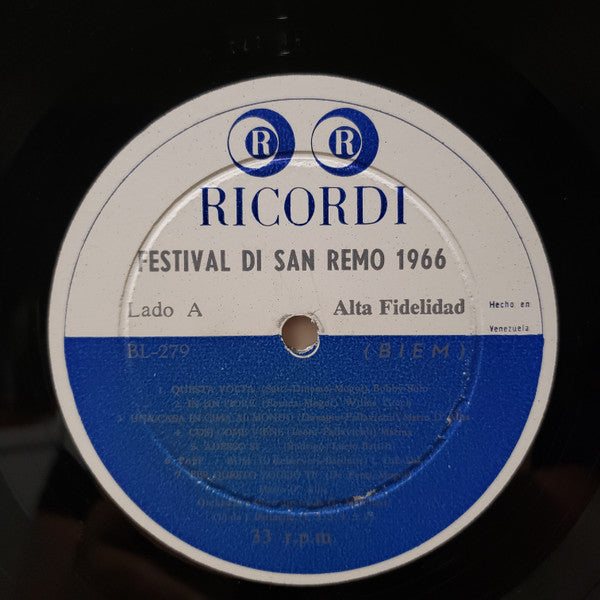 Various : Festival Di San Remo 1966 (LP, Comp)