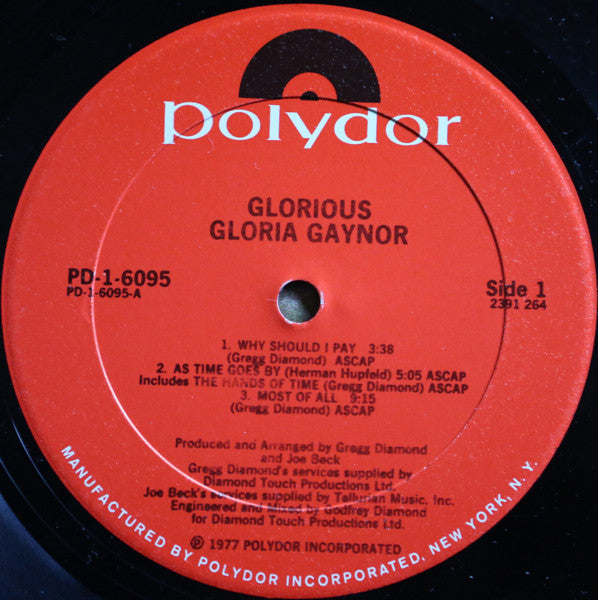 Gloria Gaynor : Glorious (LP, Album)