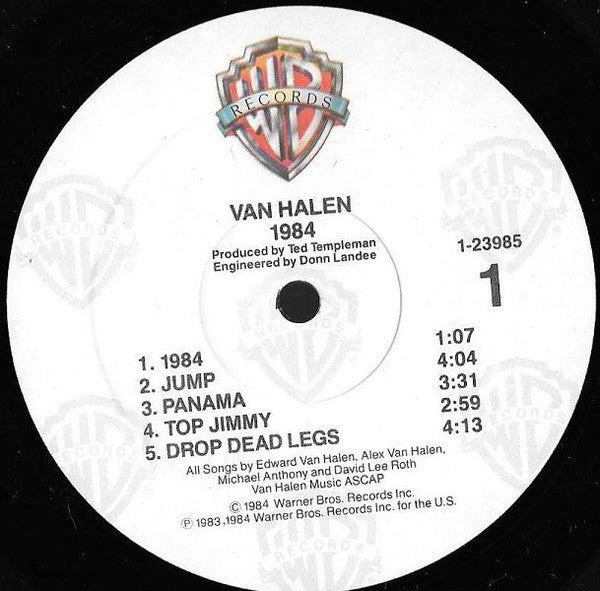 Van Halen : 1984 (LP, Album, RP, All)