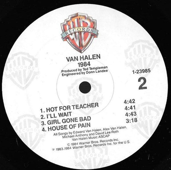 Van Halen : 1984 (LP, Album, RP, All)