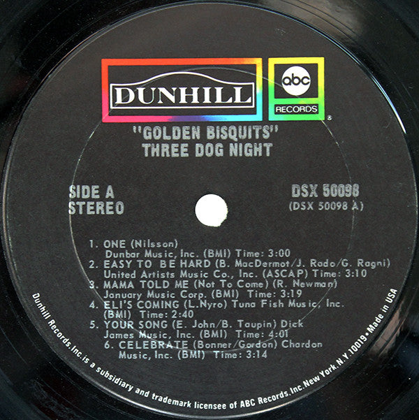 Three Dog Night : Golden Bisquits (LP, Comp, RP, Gat)