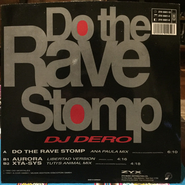 DJ Dero : Do The Rave Stomp (12")