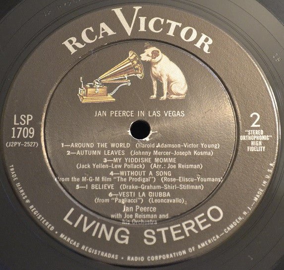 Jan Peerce With Joe Reisman And His Orchestra : Jan Peerce In Las Vegas (LP, Album)