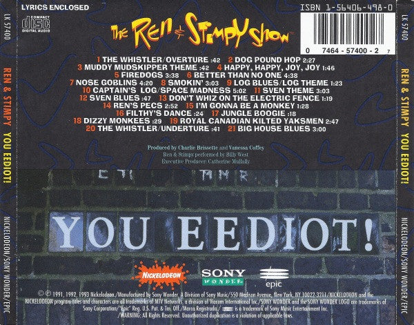 Ren & Stimpy (2) : You Eediot! (CD, Album)