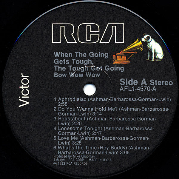 Bow Wow Wow : When The Going Gets Tough, The Tough Get Going (LP, Album, Ind)