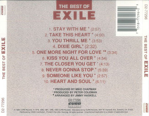 Exile (7) : The Best Of Exile (CD, Comp)