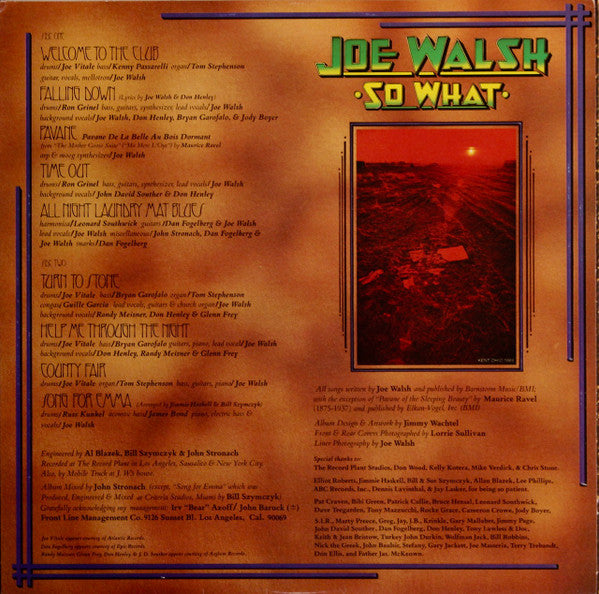 Joe Walsh : So What (LP, Album, Ter)