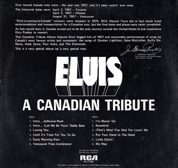 Elvis* : A Canadian Tribute (LP, Comp, Gol)