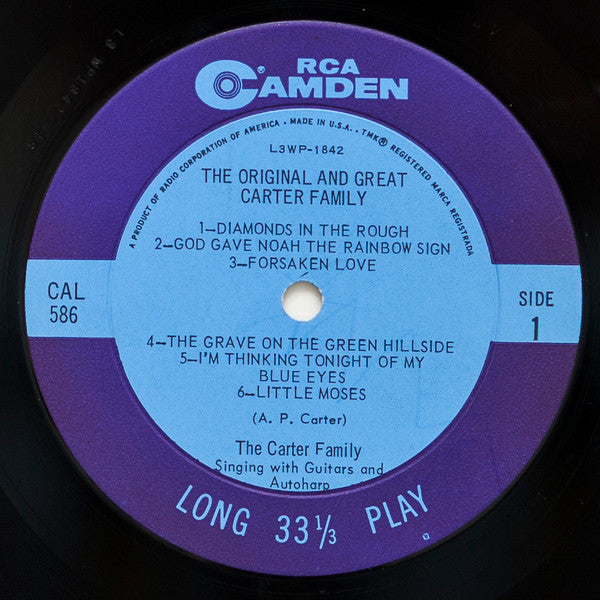 The Carter Family : The Original And Great Carter Family (LP, Comp, Mono, Ind)