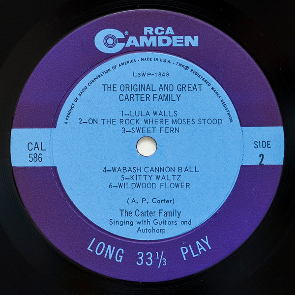 The Carter Family : The Original And Great Carter Family (LP, Comp, Mono, Ind)