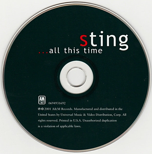 Sting : ...All This Time (CD, Album)