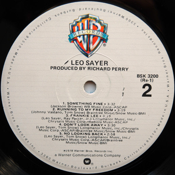 Leo Sayer : Leo Sayer (LP, Album, Los)