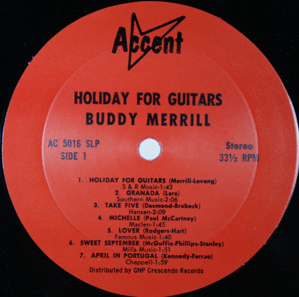 Buddy Merrill : Holiday For Guitars (LP, Album)