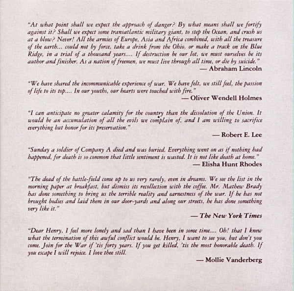 Various : The Civil War - Original Soundtrack Recording (CD, Album, Club)