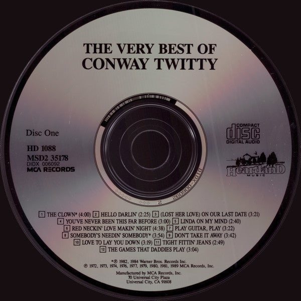 Conway Twitty : The Very Best Of Conway Twitty (2xCD, Comp)
