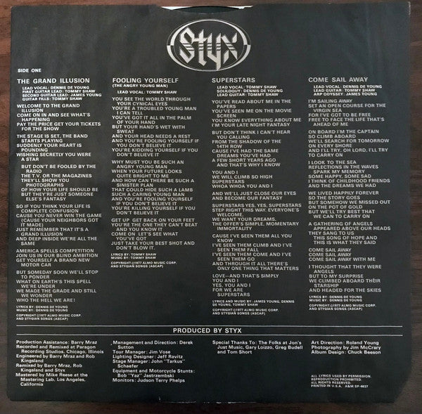 Styx : The Grand Illusion (LP, Album, y -)