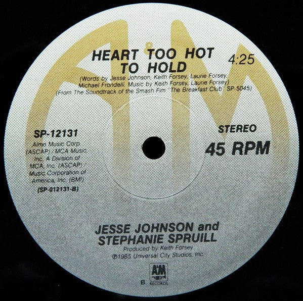 Wang Chung / Jesse Johnson And Stephanie Spruill : Fire In The Twilight / Heart Too Hot To Hold (12", Single)