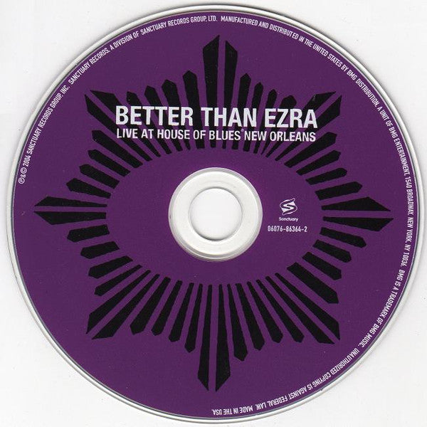 Better Than Ezra : Live At The House Of Blues New Orleans (CD, Comp)