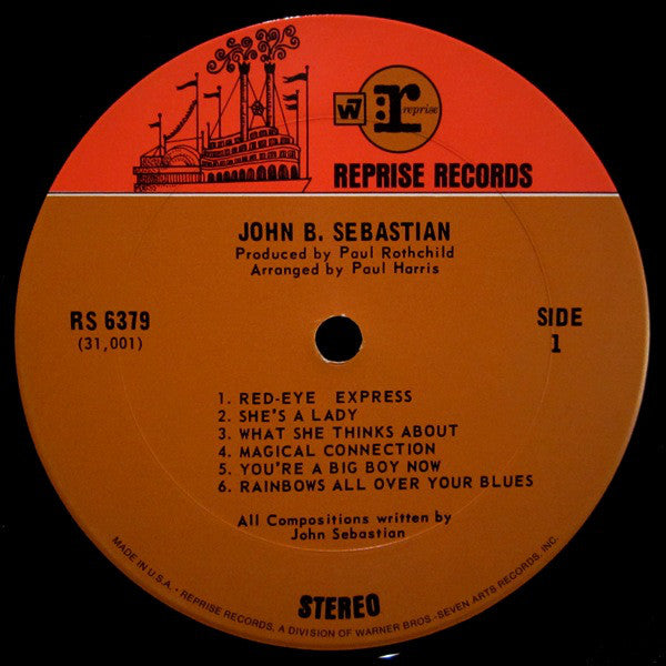 John B. Sebastian* : John B. Sebastian (LP, Album, Pit)