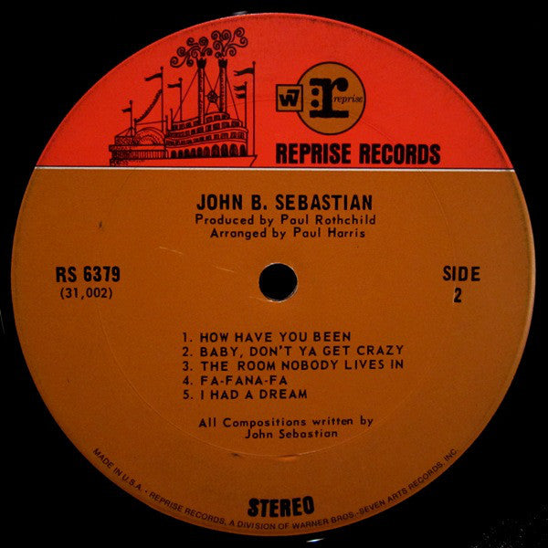 John B. Sebastian* : John B. Sebastian (LP, Album, Pit)