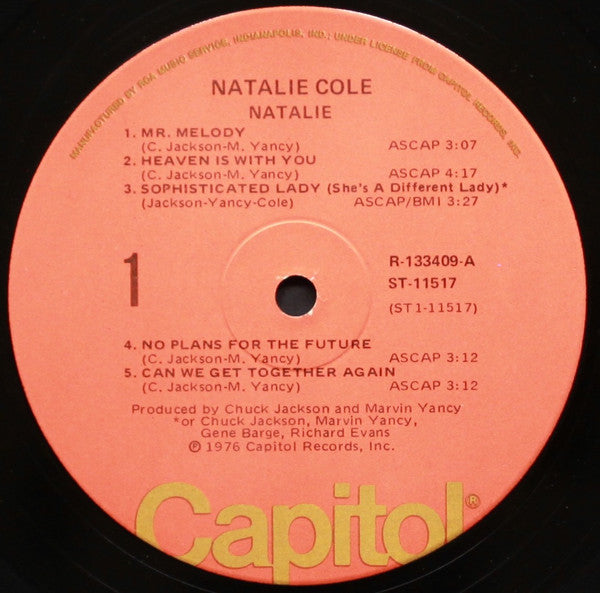 Natalie Cole : Natalie (LP, Album, Club, Ind)