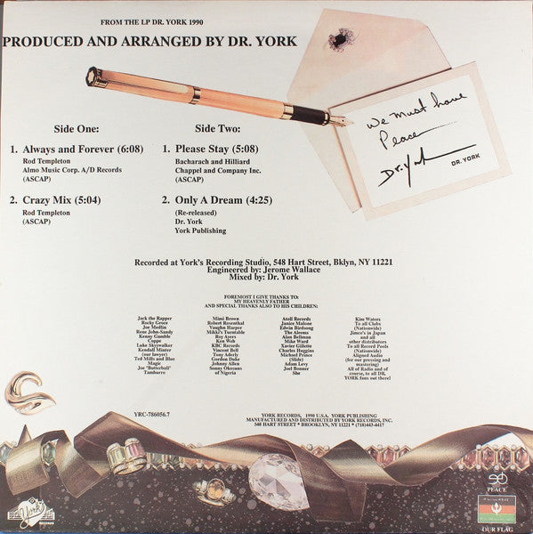 Dr. York : Always And Forever (12", EP, Yel)
