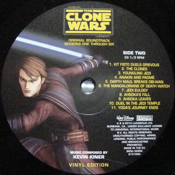 Kevin Kiner : Star Wars The Clone Wars Seasons One Through Six (LP, Comp)