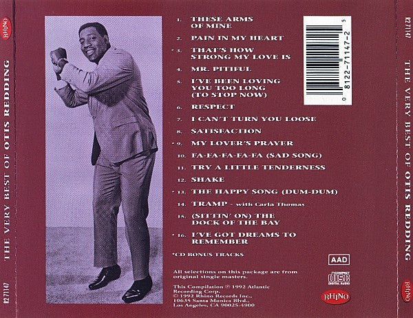 Otis Redding : The Very Best Of Otis Redding (CD, Comp, RP)