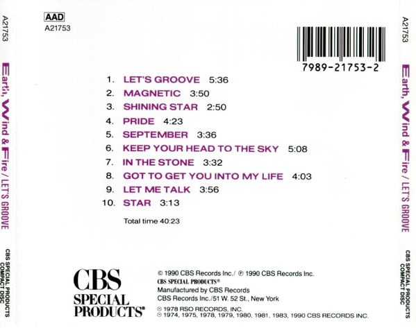 Earth, Wind & Fire : Let's Groove (CD, Comp)