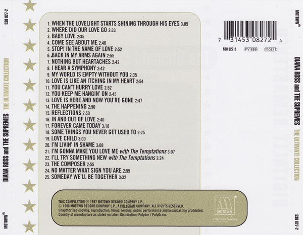 Diana Ross And The Supremes* : The Ultimate Collection (CD, Comp, RE, RM)
