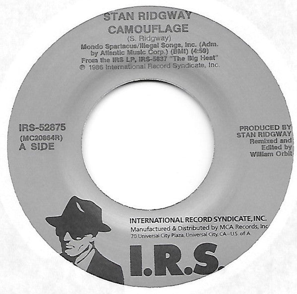 Stan Ridgway : Camouflage (7", Single)