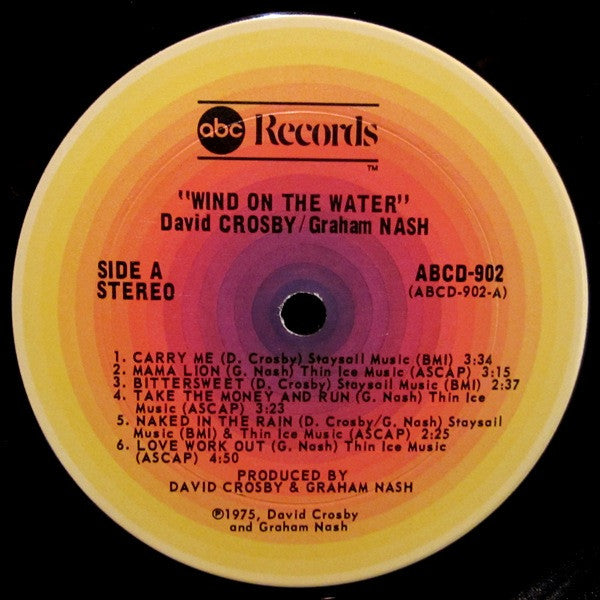 David Crosby / Graham Nash* : Wind On The Water (LP, Album, Ter)