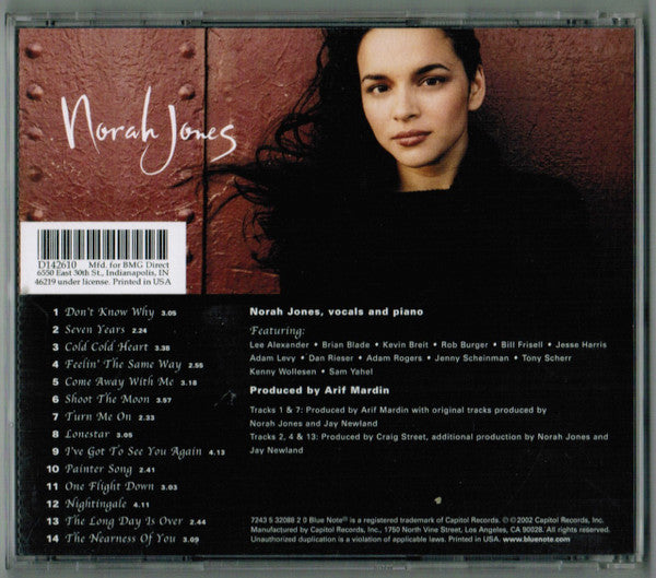 Norah Jones : Come Away With Me (CD, Album, Club, BMG)