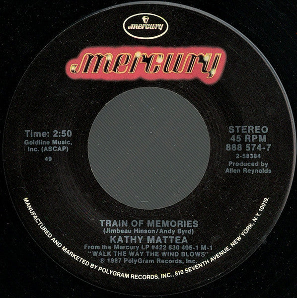 Kathy Mattea : Train Of Memories (7", Single)