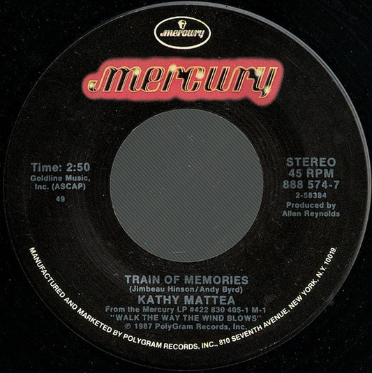 Kathy Mattea : Train Of Memories (7", Single)