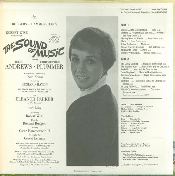 Rodgers And Hammerstein* - Julie Andrews, Christopher Plummer, Irwin Kostal : The Sound Of Music (An Original Soundtrack Recording) (LP, Album, M/Print, Hol)