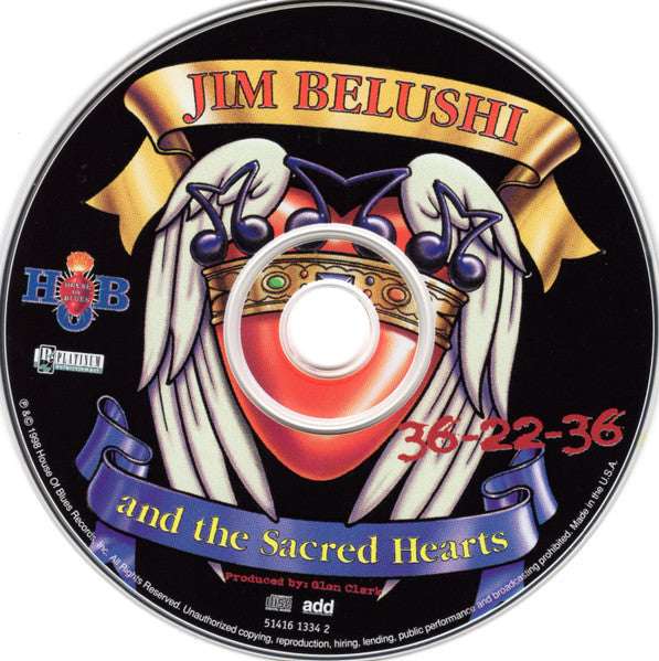 Jim Belushi & The Sacred Hearts (4) : 36-22-36 (CD, Album)