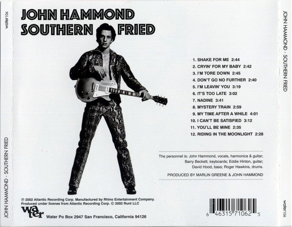 John Hammond* : Southern Fried (CD, Album, RE)