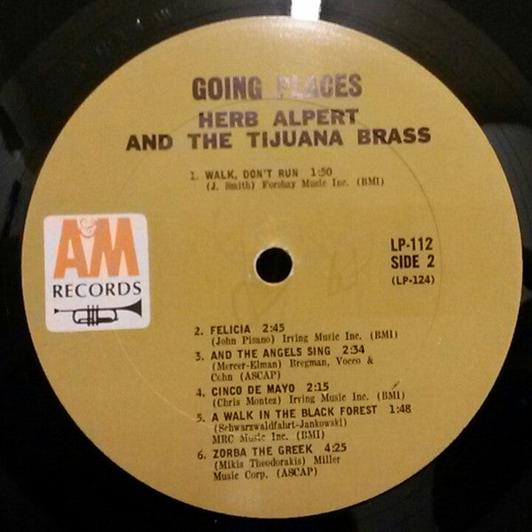 Herb Alpert And The Tijuana Brass* : !!Going Places!! (LP, Album, Mono, Ter)