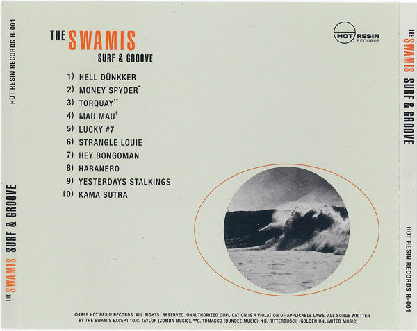 The Swamis (5) : Surf & Groove (CD, Album)