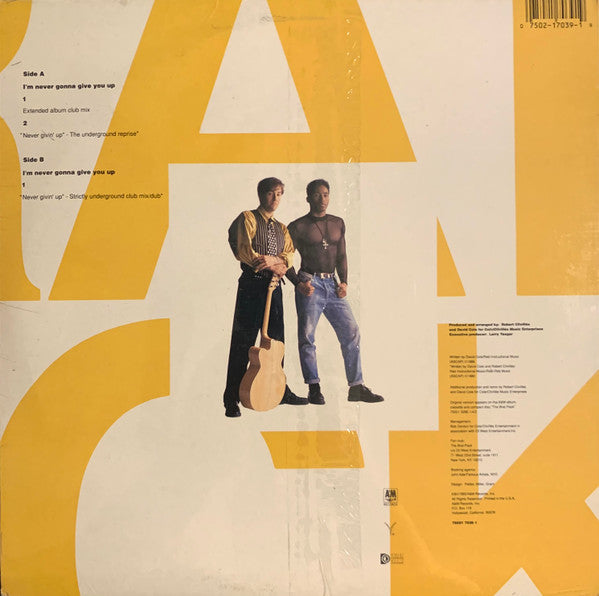 The Brat Pack : I'm Never Gonna Give You Up (12")