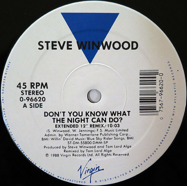 Steve Winwood : Don't You Know What The Night Can Do? (12", Single)