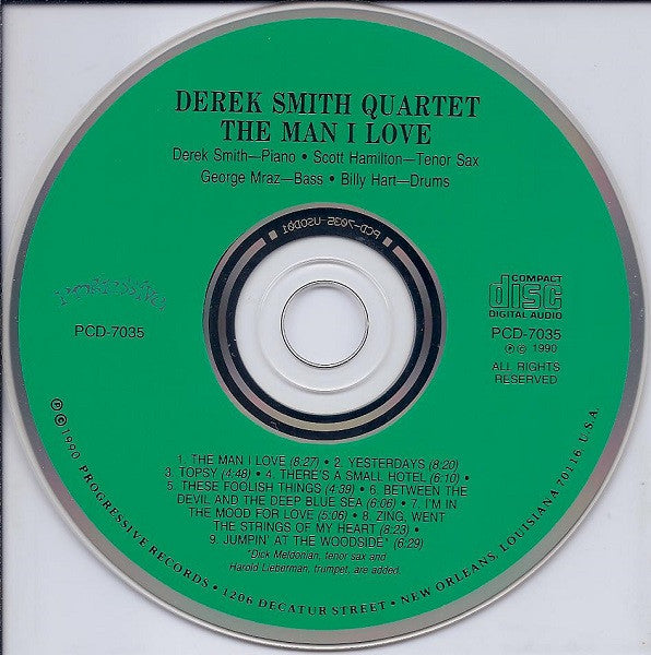 Derek Smith Quartet : The Man I Love (CD, Album, RE)