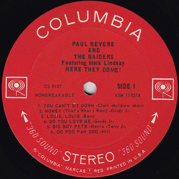 Paul Revere & The Raiders Featuring Mark Lindsay : Here They Come! (LP, Album)