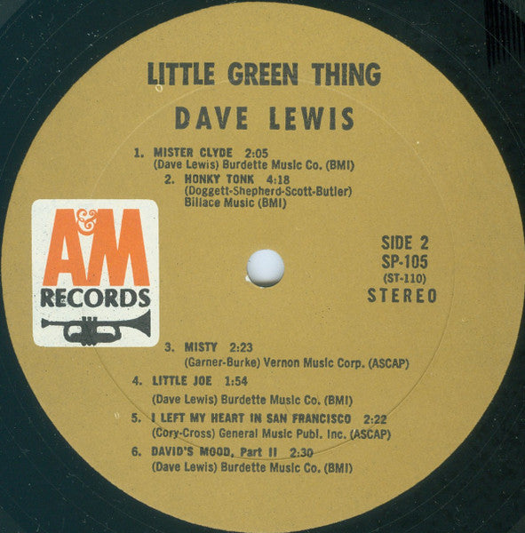 Dave Lewis (4) : Little Green Thing (LP, Album)