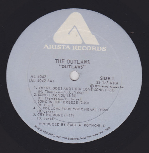 The Outlaws* : Outlaws (LP, Album, PRC)