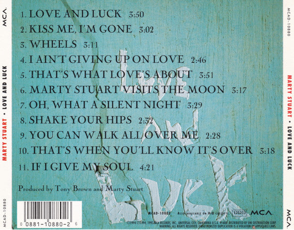 Marty Stuart : Love And Luck (CD, Album)