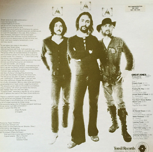Great Jones : All Bowed Down! (LP, Album, Promo)